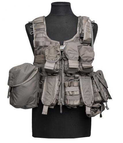 Swedish SVS 12 Combat Vest With Pouches, Green, surplus