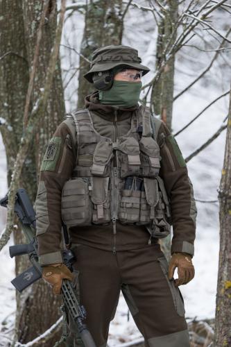 Swedish SVS 12 Combat Vest With Pouches, Green, surplus. 