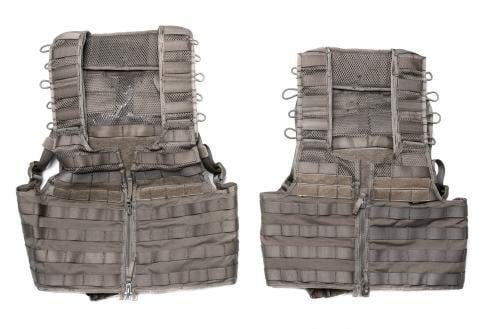 Swedish SVS 12 Combat Vest With Pouches, Green, surplus. Two sizes: one that fits most and another for smaller bodies.