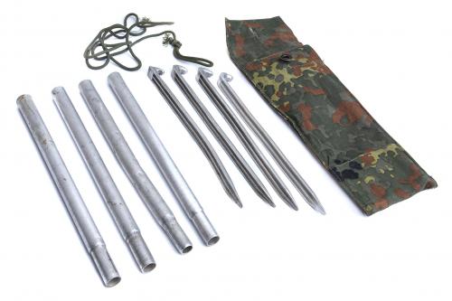 BW Tent Stake and Pole Set, Surplus BW Tent Stake and Pole Set, Surplus