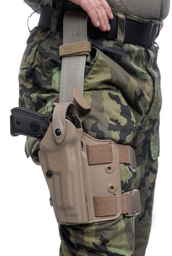 Safariland 6004 SLS Tactical Holster, Beretta 92, Coyote Brown, surplus.