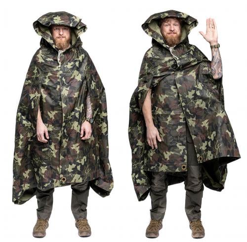 Romanian Plash-palatka Rain Cape/Shelter Half, Camouflage, Surplus. Two armholes is something they didn't even dare to dream about in the Soviet Union!