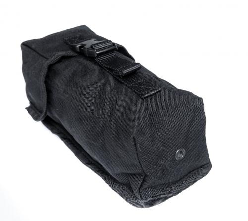 Dutch General Purpose Pouch, Small, Black, Surplus. Drain grommet in the bottom.