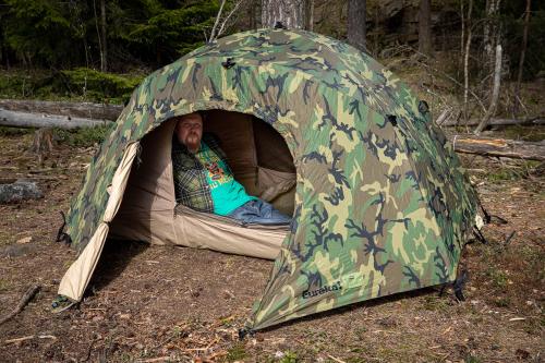 US Two-person Tent, Woodland, surplus. 