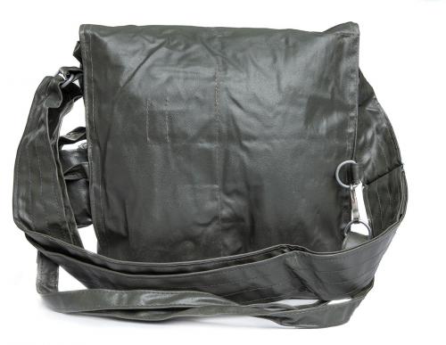 NVA gas mask bag, rubberized, surplus.