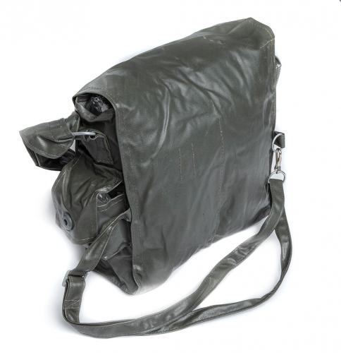 NVA gas mask bag, rubberized, surplus.
