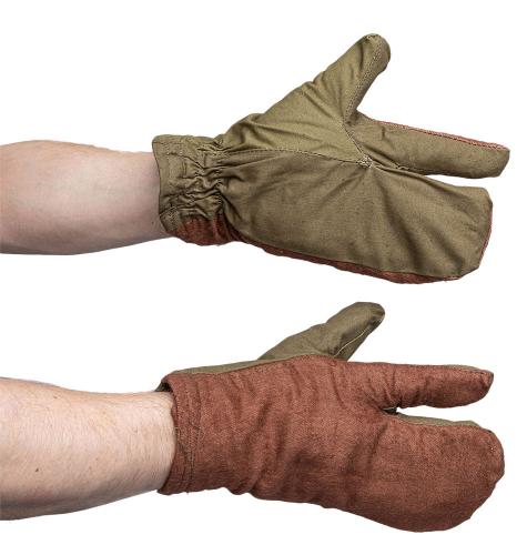 Soviet cotton-flannel mittens, surplus 