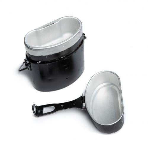 Swiss Three Piece Mess Kit, Aluminum, Surplus.