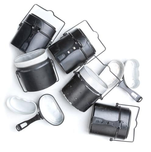 Swiss Three Piece Mess Kit, Aluminum, Surplus.