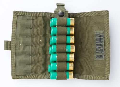 Blackhawk Shotgun 19-Round Vertical Pouch, Green, Surplus, used.