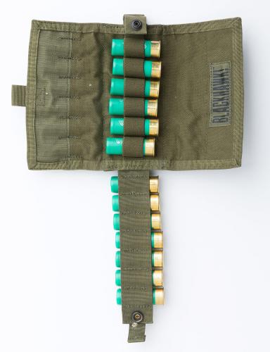 Blackhawk Shotgun 19-Round Vertical Pouch, Green, Surplus, used.