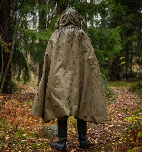 Romanian Plash-palatka Rain Cape/Shelter Half, Green, Surplus.