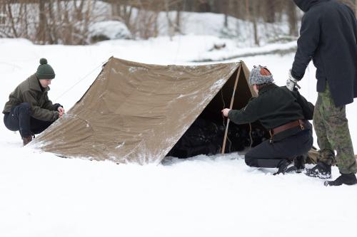 Romanian Plash-palatka Rain Cape/Shelter Half, Green, Surplus. Four CCCP Plash-palatkas used to make a four-man tent .