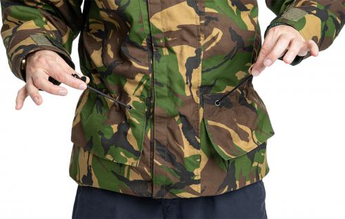 Dutch Field Jacket w. Membrane, DPM, Surplus. Drawcord-adjustable waist.