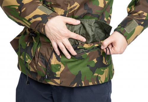 Dutch Field Jacket w. Membrane, DPM, Surplus. Two zippered front pockets.