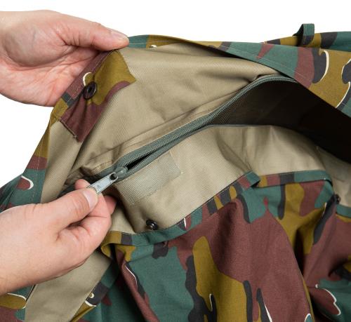 Belgian Gore-Tex Bivy Bag with Pole, Jigsaw-camo, Surplus. Zipper closure works from the inside.