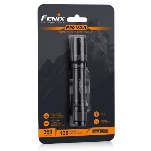 Fenix E20 V2.0 flashlight. 