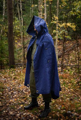 Romanian Plash-palatka Rain Cape/Shelter Half, Blue, Surplus. 