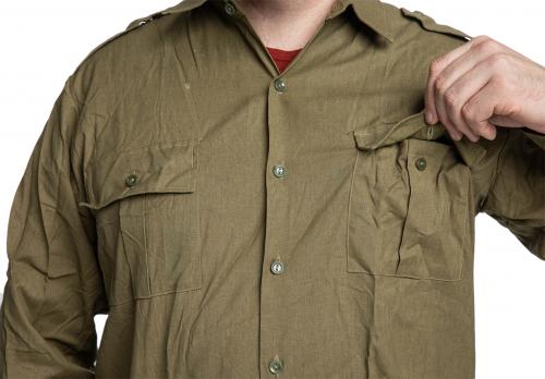 Romanian Service Shirt, Olive Drab, Surplus.