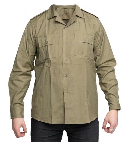 Romanian Service Shirt, with Open Collar, Olive Drab, Surplus. 