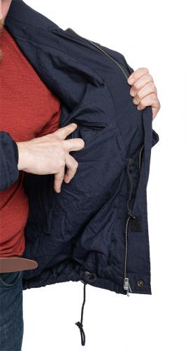 Dutch Field Jacket w. Membrane, Blue, Surplus. One inside breast pocket.