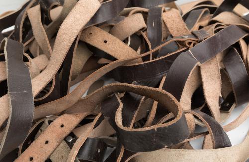 NVA General Purpose Strap, leather, Surplus. Condition varies. Each strap is sold separately, not as a bundle.