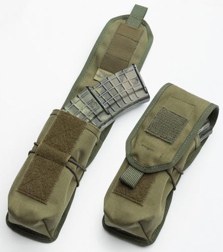 Särmä TST RK Magazine / Multipurpose Pouch. As an AK double mag pouch. Note the shock cord added around the pouch.