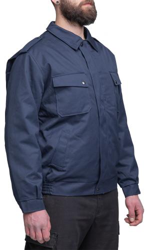 Dutch Work Jacket with Liner, Blue, Surplus. The model in the picture is 192 cm (6’3.6”) tall, with a chest of 110 cm (43.3”), and is wearing a size 54 jacket.The model in the picture is 192 cm (6’3.6”) tall, with a chest of 110 cm (43.3”), and is wearing a size 54 jacket.