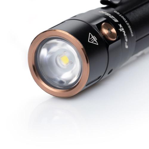 Fenix E28R Rechargeable Flashlight. An SST40 LED behind an ultrathin lens.