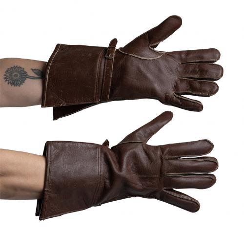 Belgian Motorcycle Gloves, Leather, Surplus Belgian Motorcycle Gloves, Leather, Surplus