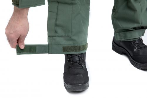 Dutch NBC Coverall, Sage Green, Surplus. Cuff adjustment tabs at the ankles.