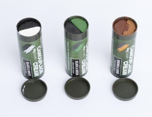 Green 3 Pieces Camo Face Paints Stick Military Hunting Black Brown