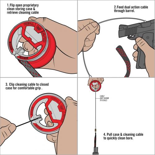 Real Avid Bore Boss, Compact Bore Cleaning System, 9 mm Carbine.