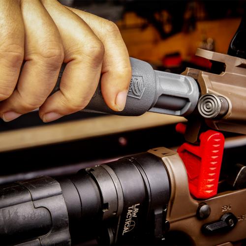 Real Avid Chamber Boss, AR-15. The pivot lock keeps the opened rifle stable.