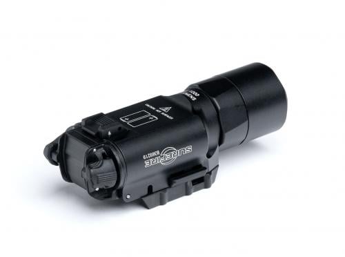 SureFire X300U-A Weaponlight, 1000 lm. Ambidextrous operating switch in the back.