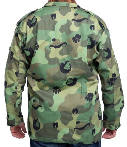 Beninese Anti-Poaching BDU Jacket, Surplus. Unique camo pattern is designed for the Beninese park rangers.