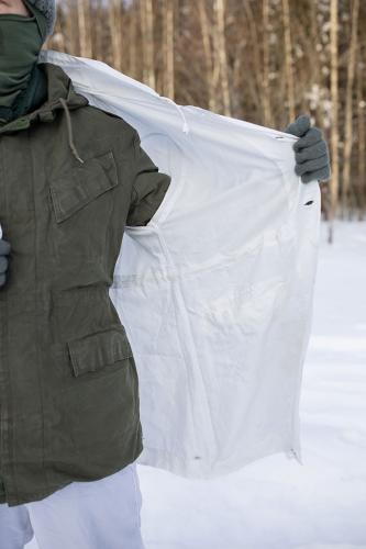 Dutch Snow Camo Parka, Surplus. The parka is unlined, naturally.