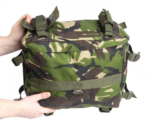 Romanian Combat Rucksack with Daypack, DPM, Surplus, Unissued. Included is a compact daypack.