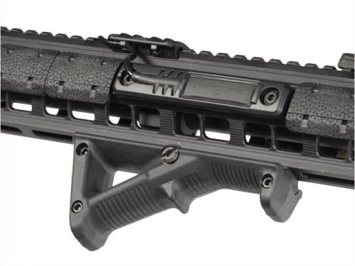 Magpul AFG-2 Angled Fore Grip, Picatinny. Can be mounted on M-LOK forends with an adapter rail (sold separately).