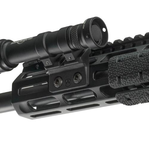 Magpul M-LOK Offset Light Mount, Polymer. Scout lights can be mounted without the Picatinny rail claw.