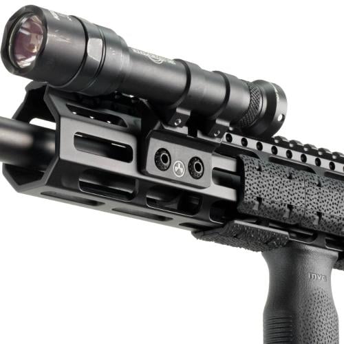 Magpul M-LOK Offset Light Mount, Polymer. Scout lights can be mounted without the Picatinny rail claw.
