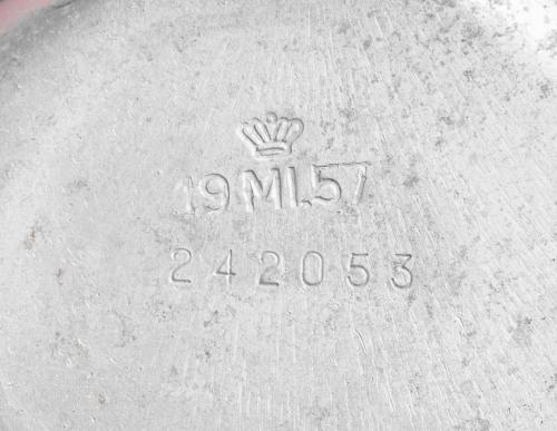 Danish M48 Canteen, Aluminum, Surplus. The manufacturing stamps refer to around mid-1900s. The model is even older.