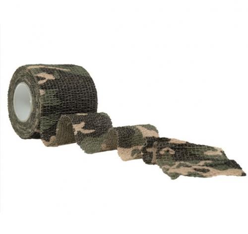 MFH Fabric Tape 5cm x 10m Hunting Duct Tape Shooting Camouflage Woodland Camo 