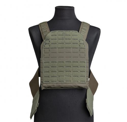 Arbor Arms Minuteman Plate Carrier w. 4" Velcro elastic cummerbund. The sides of the front panel readily accept various buckle attachment such as Cobra, Taktic, Tubes, and so forth.