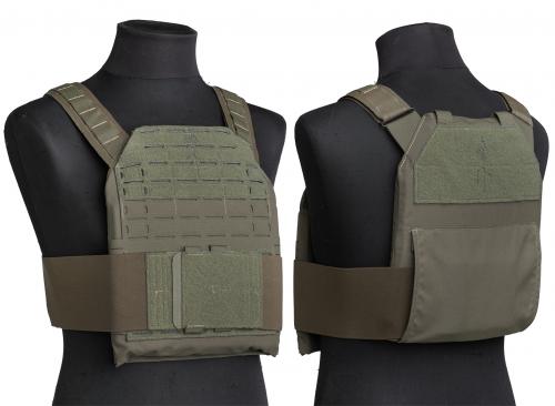 Arbor Arms Minuteman Plate Carrier w. 4" Velcro elastic cummerbund. Large loop field front and back for patches