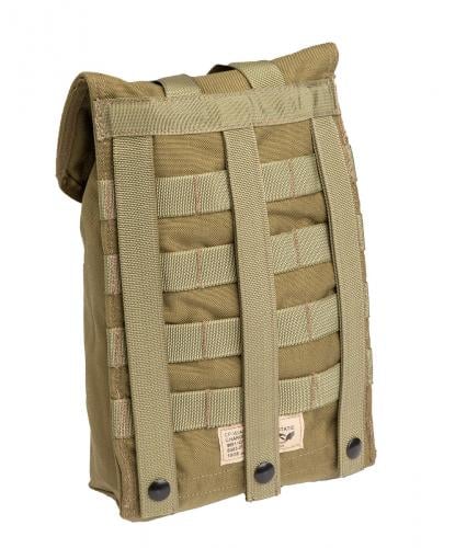 Eagle Industries MLCS MOLLE Charge Pouch w. Anti-Static Lining, Coyote Brown, Surplus. Standard PALS in the rear.