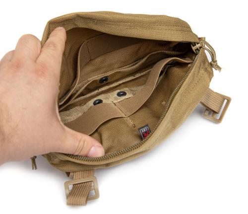 London Bridge Trading Medium Utility Pouch, Surplus. Easy to open with a two-way zipper.