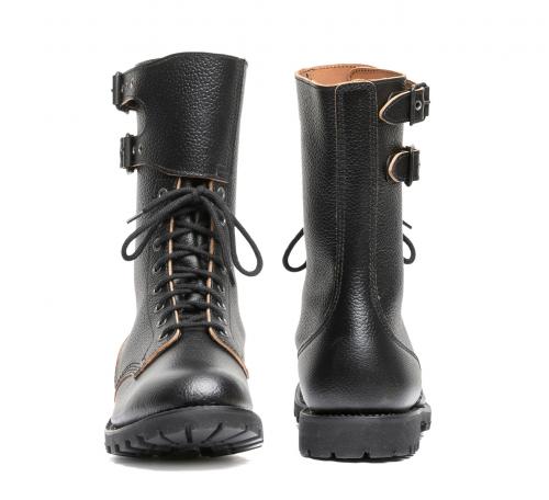French BM65 double buckle boots, black, unissued. 