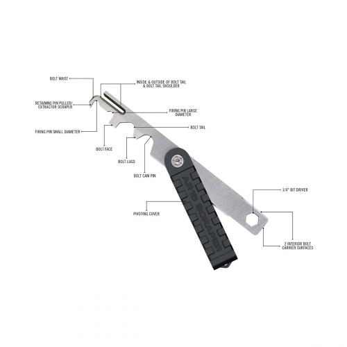 Real Avid AR15 Scraper. You can use this scraper to clean twelve critical surfaces on the bolt carrier group.