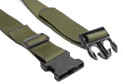 Hobo Belt System, No Buckle, 120 cm. The buckles aren't included. This is just to show you what magical stuff you can make. The pic has a 40 mm ITW Tri-Glide buckleand a 50 mm ITW DWSR buckle.